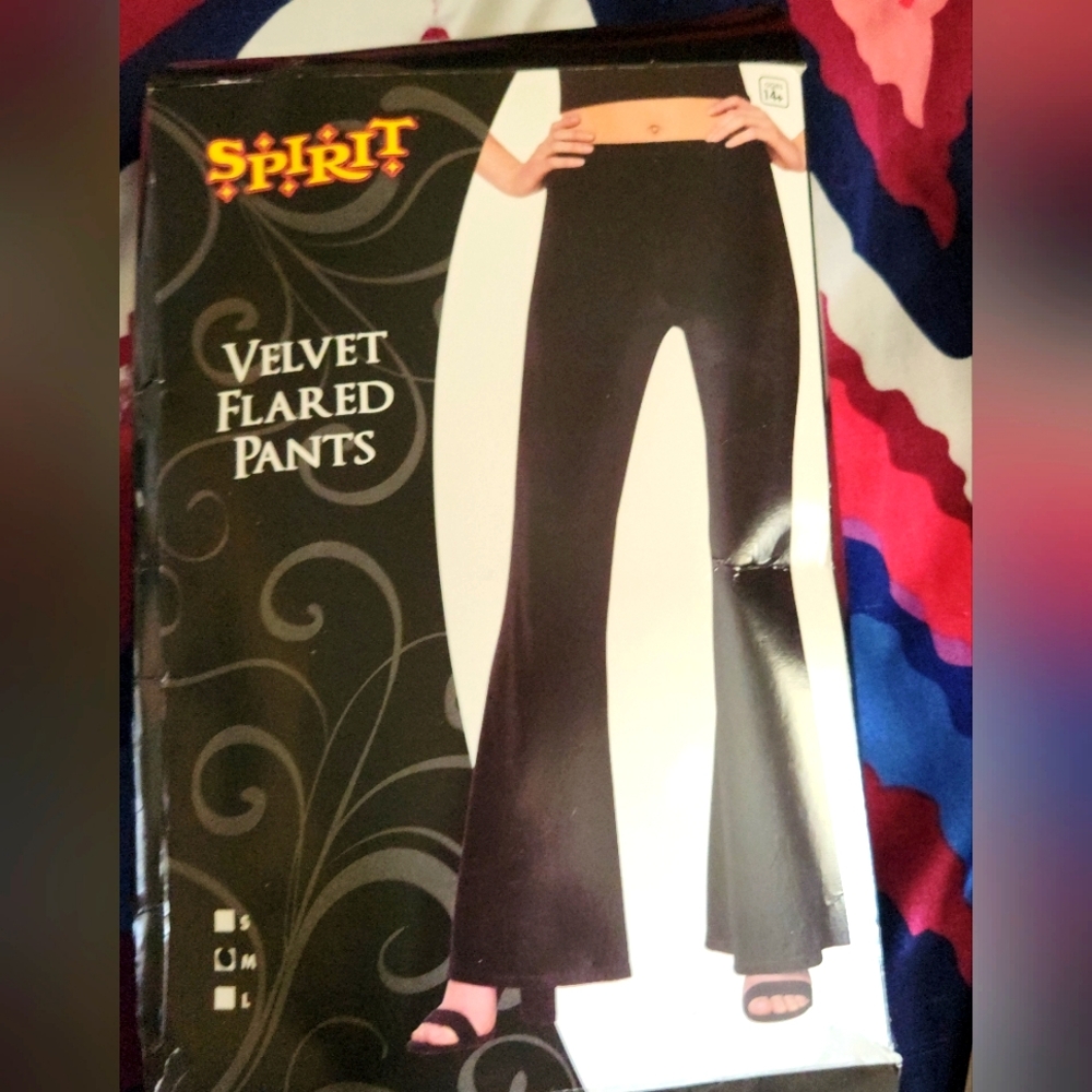 Black velvet pants